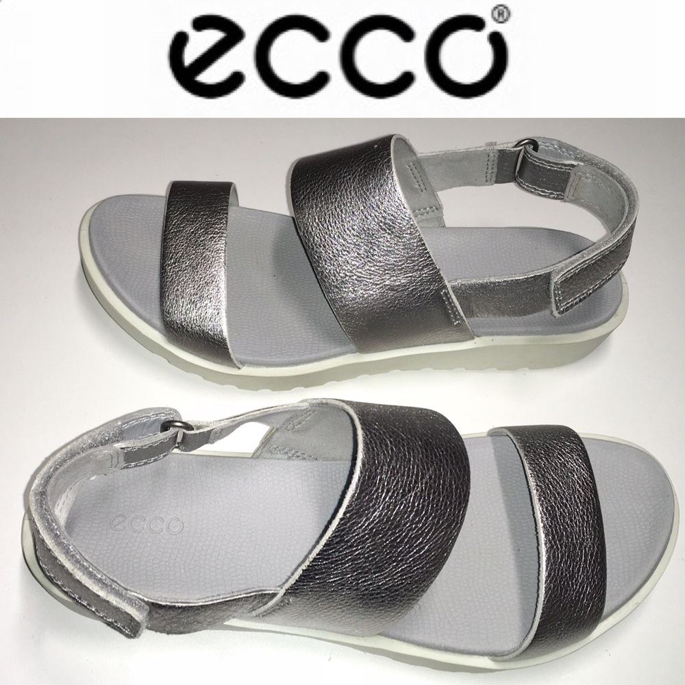 ECCO silver metallic sandals